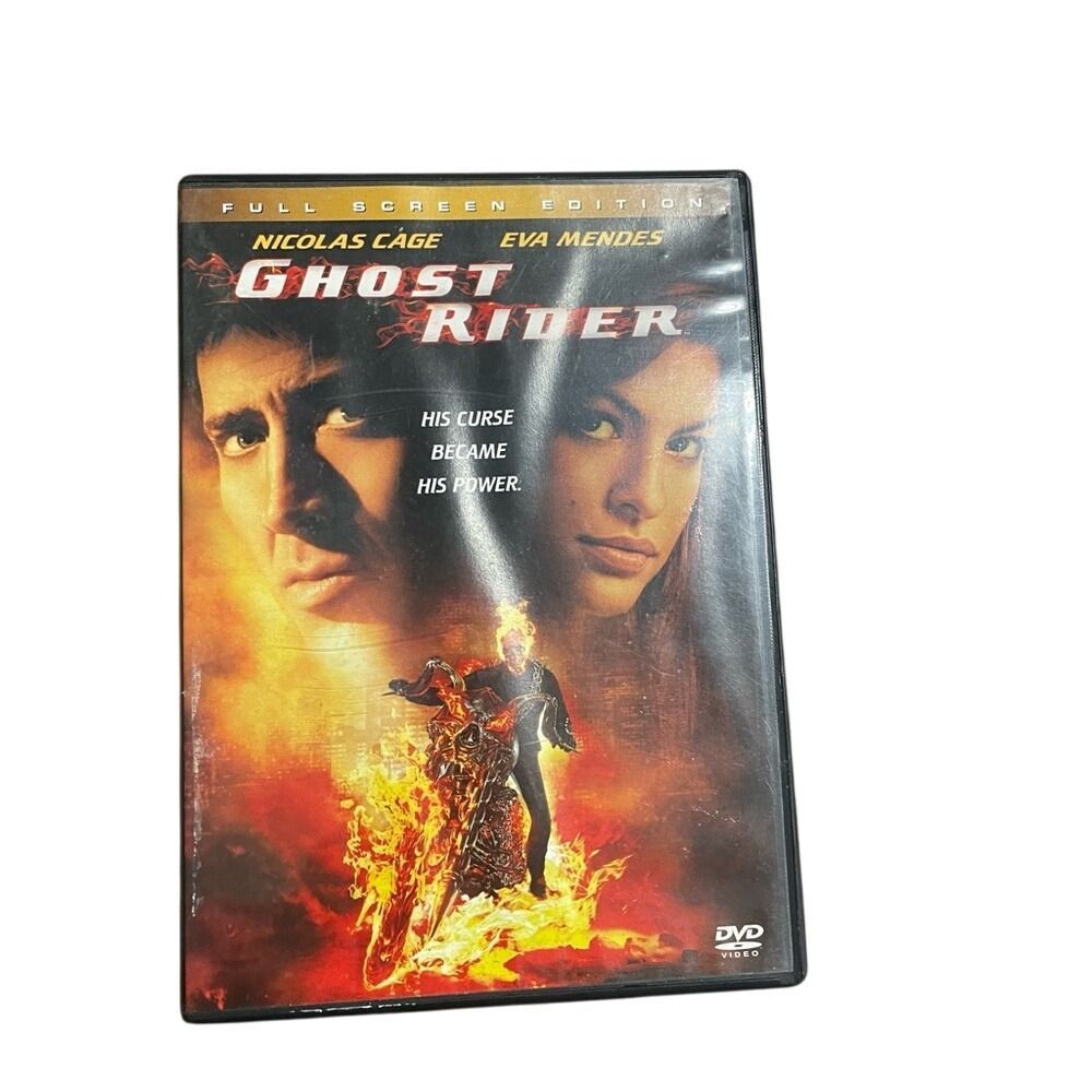 Ghost Rider DVD Full Screen Edition Nicolas Cage Eva Mendes Marvel Movie 2007